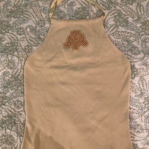 Tahari Sz medium halter top with beading-gorgeous!